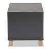 Baxton Studio Eckhart ModernTwo-Tone Dark Grey and Oak Finished Wood Cat Litter Box Cover House 194-11760-ZORO